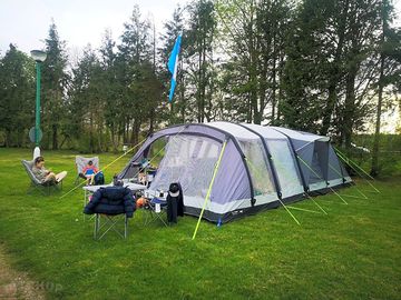 Trees behind the tent pitches