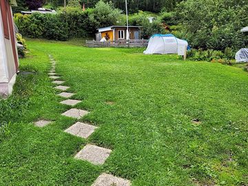 Tältplats på vår tältäng