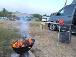 Feuerstelle auf dem Campingplatz