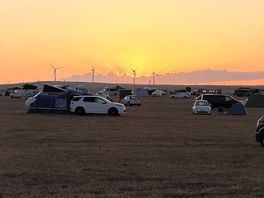 Campsite at sunset