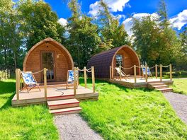 Exterior of camping pods