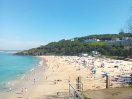 Spiaggia di Porthminster in una giornata molto calda