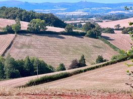 View over fields and hills