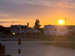Tramonto sul campeggio Deeping