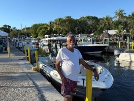 My husband early morning walk…