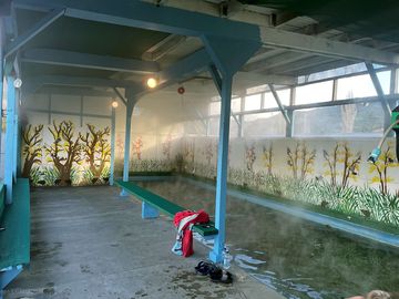 Soak in the geothermal pool