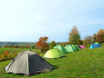 Tent pitches with far-reaching views