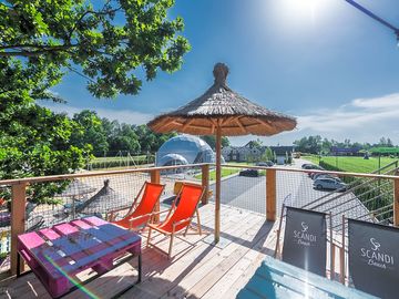 Beachside chillout area